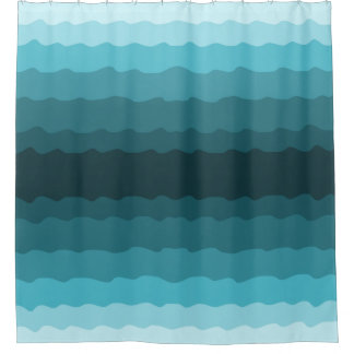 Minimalist Gradient Blue Ocean Waves Pattern