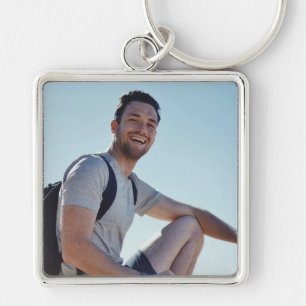 Minimalist Graduate Photo Keychain