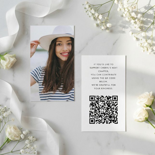 Minimalist Graduation Fund QR Enclosure Card (Creator Uploaded)