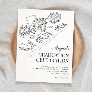 Minimalist graduation invitation
