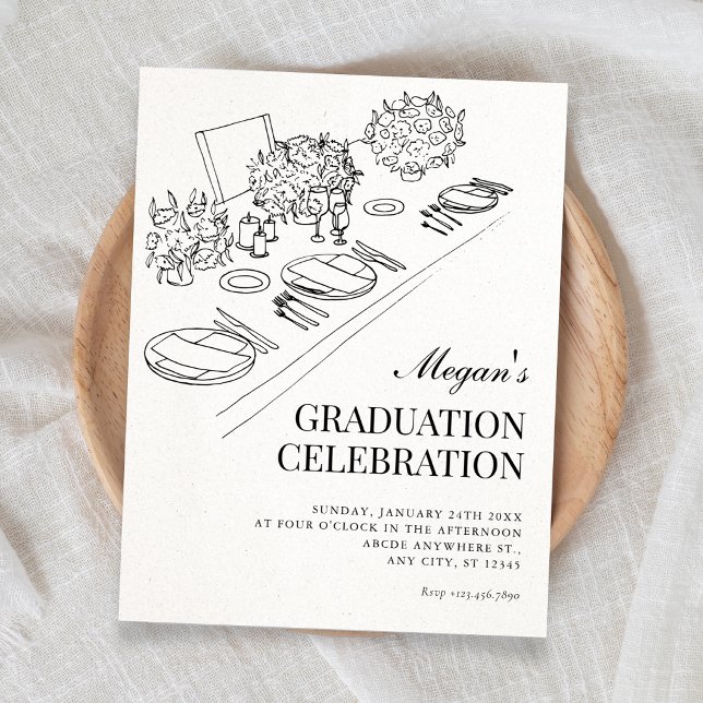 Minimalist graduation invitation (Creator Uploaded)
