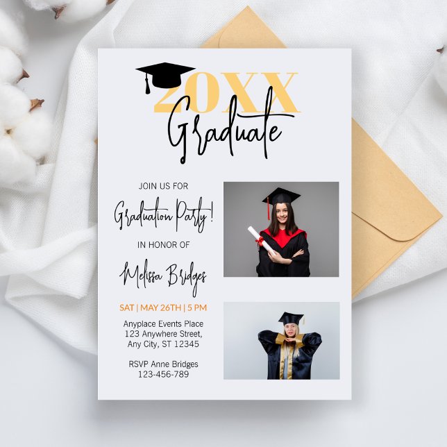 Minimalist Graduation Party Class of 2024 College Invitation (Creator Uploaded)