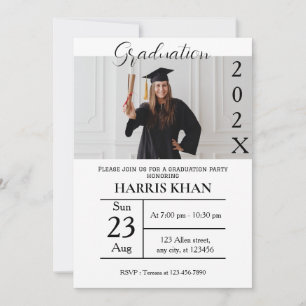 Minimalist Graduation Party Invitation