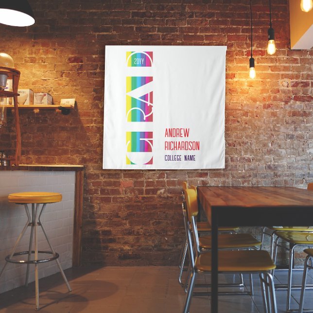 Minimalist graduation stripe pattern tapestry (Creator Uploaded)