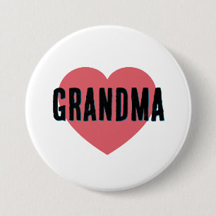 Minimalist grandma 3 inch round button