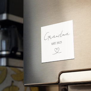 Minimalist Grandma EST Year   Custom Magnet