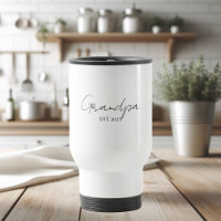 Minimalist Grandpa EST 2025 Personalized 
