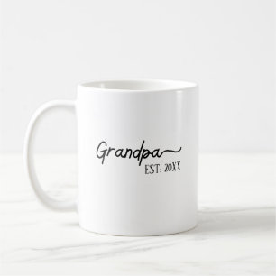Minimalist Grandpa EST 2026 Mug New Grandpa Gift