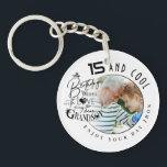 Minimalist Grandson Custom Gifts Keychain<br><div class="desc">This birthday greeting design is created for a grandson and is especially suited for teenagers and young adults rather than small children. It can be given by grandparents, parents, uncles, aunts, or anyone celebrating a grandson or a person who is like a grandson. The design features a modern minimalist layout...</div>
