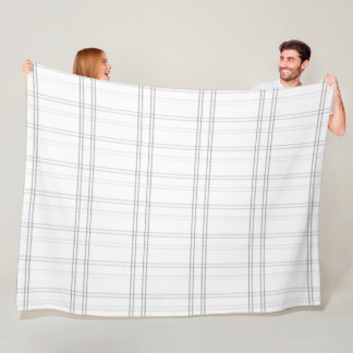  Minimalist Graph Paper Grid Pattern Fleece Blanket