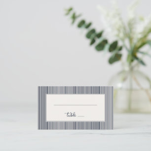 Minimalist Gray Stripes Place Card