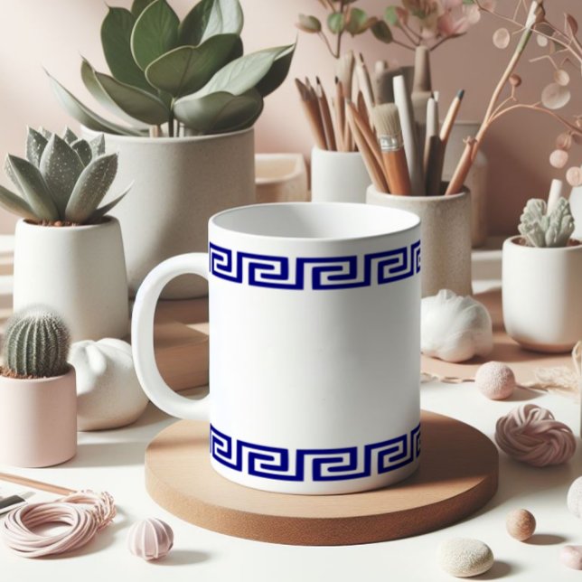 Minimalist Greek Pattern Customizable II Coffee Mug (Creator Uploaded)