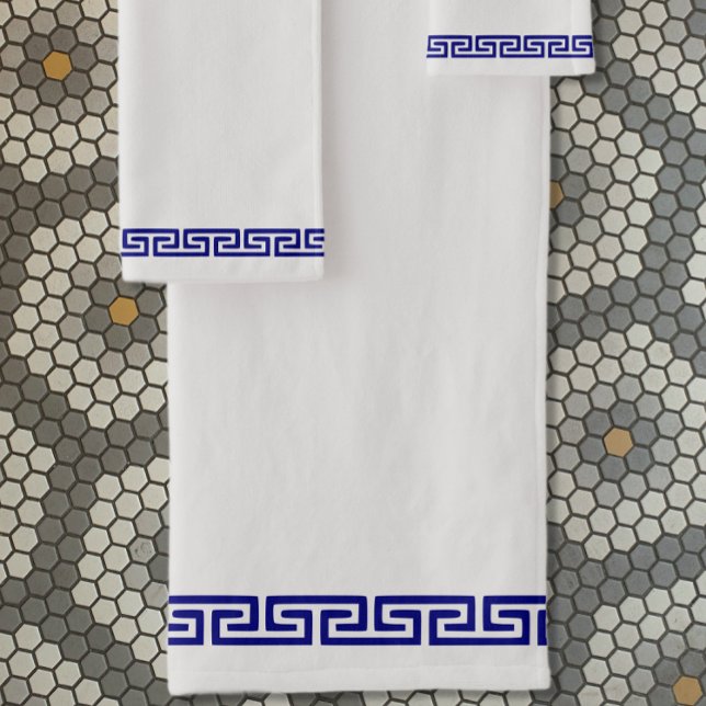 Minimalist Greek Pattern Customizable III Bath Towel Set (Creator Uploaded)