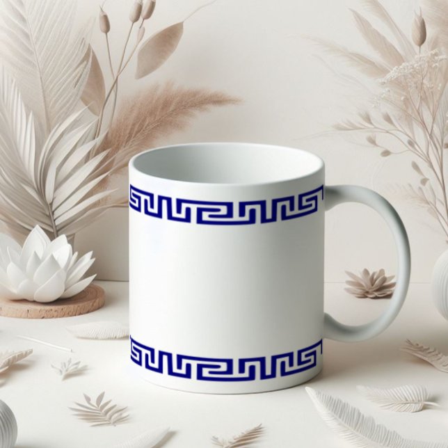 Minimalist Greek Pattern Customizable IV Coffee Mug (Creator Uploaded)