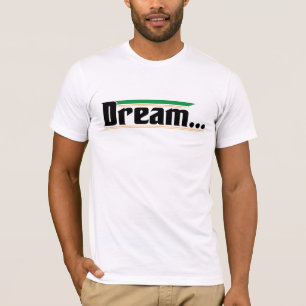 Minimalist Green and Orange Abstract Line Design T-Shirt