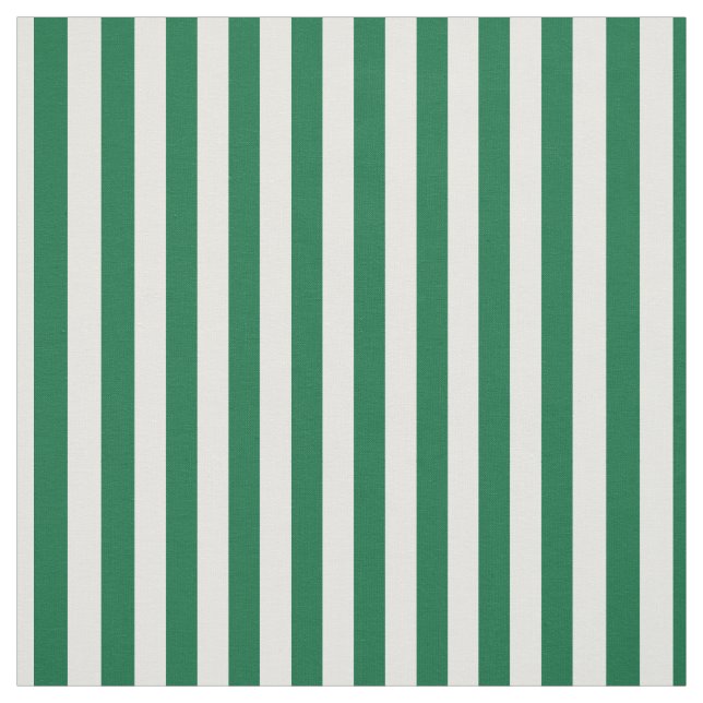 Minimalist Green and White Stripes Fabric (Swatch)