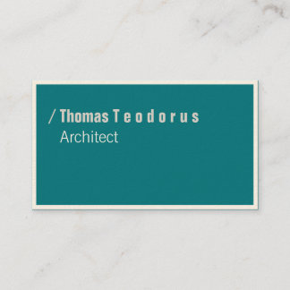Minimalist Green Business Card with Bold Typog