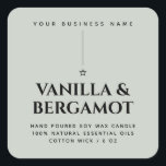 Minimalist green candle product label<br><div class="desc">Candle minimalistic modern dusty green product label</div>