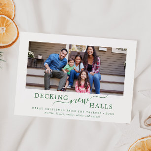 Minimalist Green Decking New Halls Moving Holiday Card
