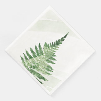 Minimalist Green Fern Napkin