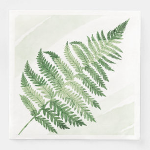 Minimalist Green Fern Napkin