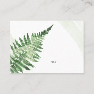 Minimalist Green Fern Place Card