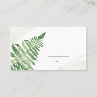 Minimalist Green Fern Place Card