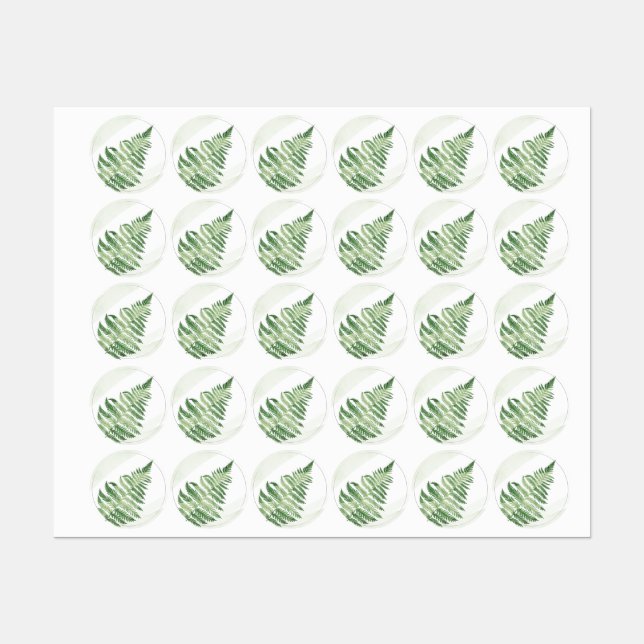Minimalist Green Fern Wedding (Sheet)