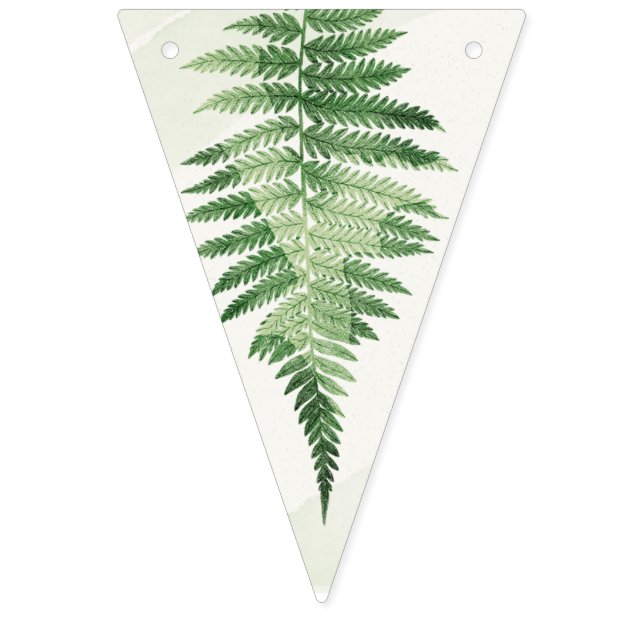 Minimalist Green Fern Wedding Sign (First Flag)