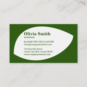 Minimalist Green Home Care Business Card