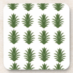 Minimalist Green Leaf Botanical Paper Plate Coaster