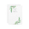 Minimalist Green Leaves on White Wedding Thank You