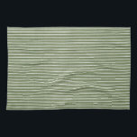 Minimalist Green Rustic Stripes  Kitchen Towel<br><div class="desc">Simple green striped kitchen towel</div>