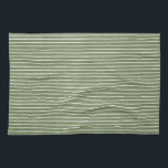 Minimalist Green Rustic Stripes  Kitchen Towel<br><div class="desc">Simple green striped kitchen towel</div>