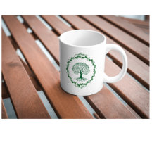 Minimalist Green Tree of LifeMug