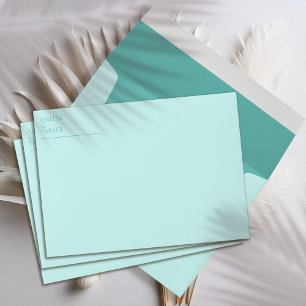 Minimalist Green Wedding Invitation Envelope