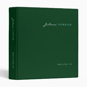 Minimalist Green Women Portfolio Binder