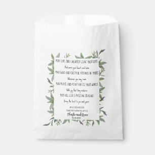 Minimalist Greenery Frame Irish Blessing Favour Bag