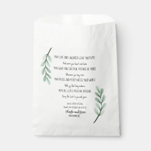 Minimalist Greenery Irish Blessing Favour Bag