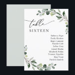 Minimalist Greenery Wedding Seating Chart Cards<br><div class="desc">Designed to coordinate with our Boho Greenery wedding collection,  this customizable Seating Chart Card Template features mixed watercolor greenery leaves paired with a classy serif in black. Matching items available.</div>
