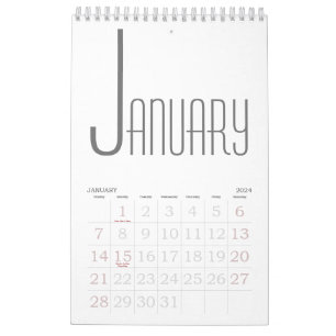 Minimalist Grey and white Calendar