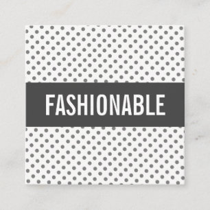 Minimalist / Grey Bar / Dot Pattern Square Business Card