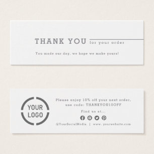 Minimalist grey business logo thank you insert