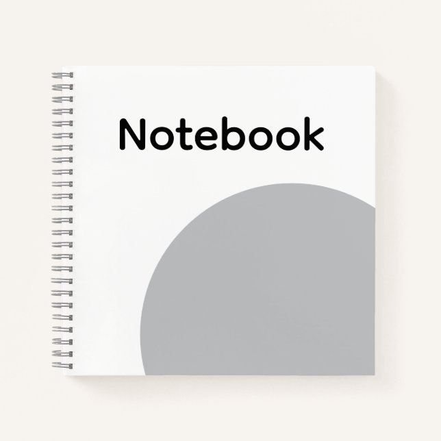 Minimalist Grey Circle Notebook (Front)
