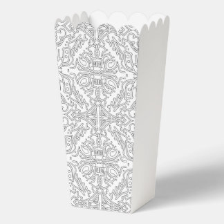 Minimalist Grey Floral Pattern Favor Box