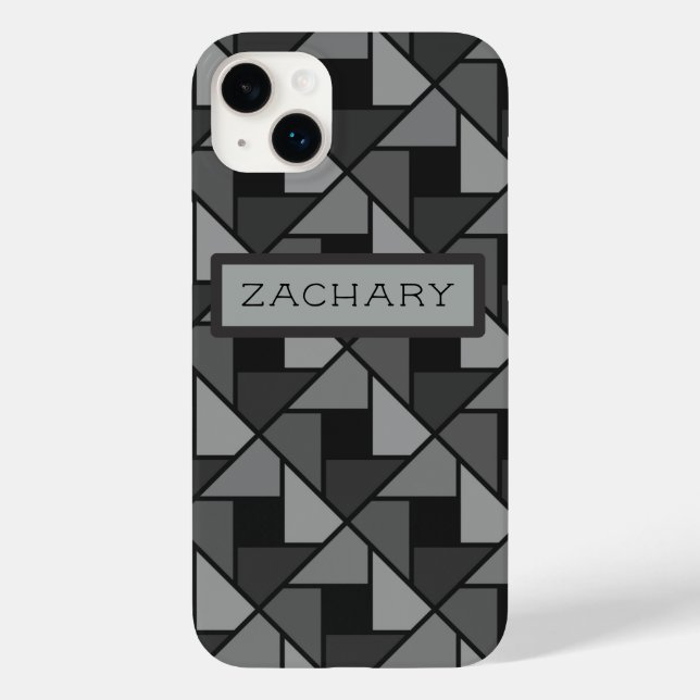 Minimalist Grey Geometric  Case-Mate iPhone Case (Back)