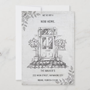 Minimalist Grey Moving Announcement