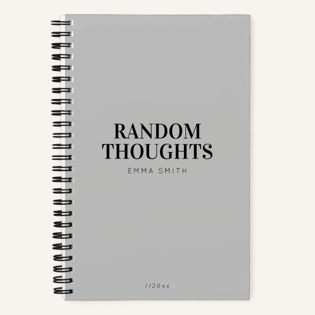 Minimalist Grey Notebook (Front)