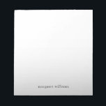 Minimalist Grey Ombre Personalized Notepad<br><div class="desc">Minimalist Grey Ombre Personalized Notepad</div>