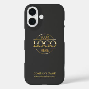 Minimalist Grey Promotional Company Business Logo iPhone 16 Case
